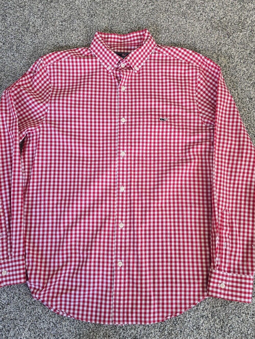 Vineyard Vines Classic Fit Tucker Button Down Shirt Red Gingham Mens Medium